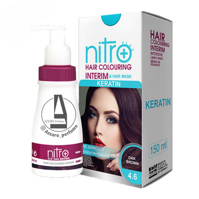 شامپو رنگ مو بدون آمونیاک نیترو پلاس Nitro Plus قهوه ای بلوطی 4.6 حجم 150 میل_فروشگاه اینترنتی آرایشی بهداشتی آزارو در شیراز