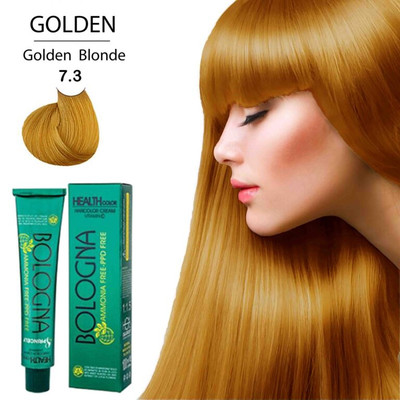 رنگ مو بلونیا بدون آمونیاک شماره 7.3 بلوند طلایی حجم 100 میل_فروشگاه اینترنتی آرایشی بهداشتی آزارو در شیراز