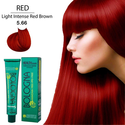 رنگ مو بدون آمونیاک بلونیا  رنگ قهوه ای قرمز روشن شماره 5.66 حجم 100میل_فروشگاه اینترنتی آرایشی بهداشتی آزارو در شیراز