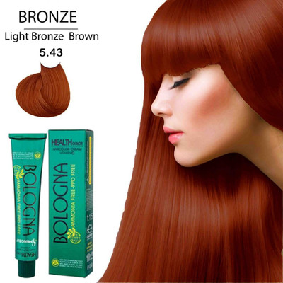 رنگ مو بدون آمونیاک بلونیا 100میل Light Bronze Brown 5.43_فروشگاه اینترنتی آرایشی بهداشتی آزارو در شیراز