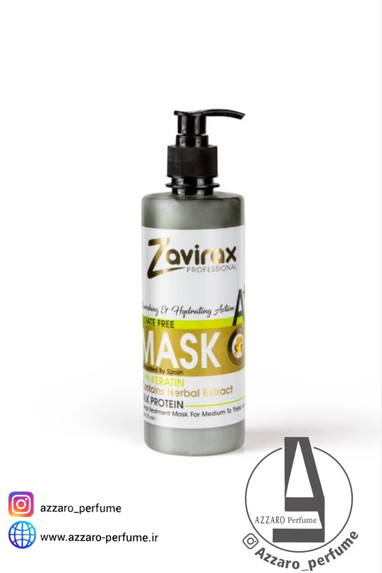 ماسک موی فری سولفات بدون آبکشی زاویراکس حجم 440 میل ‌ -فروشگاه اینترنتی آرایشی بهداشتی آزارو