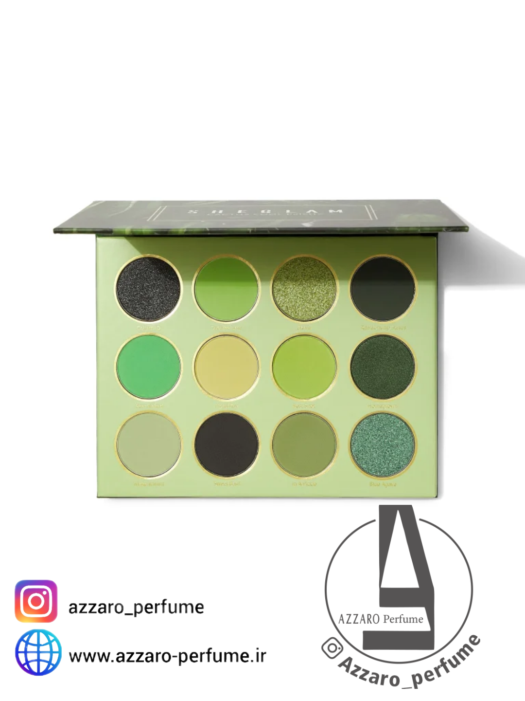 پالت سایه چشم 12 رنگ شیگلم مدل Cactus Cool_فروشگاه اینترنتی آرایشی بهداشتی آزارو