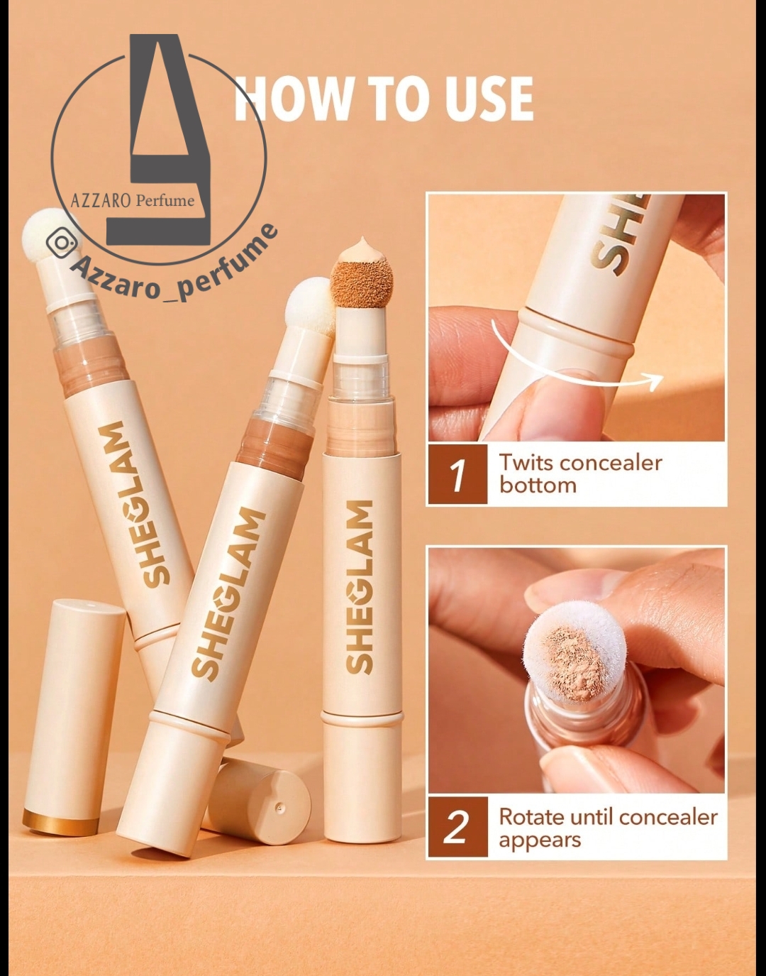 کانسیلر پد دار شیگلم رنگ sand حجم 4.5 گرم_فروشگاه اینترنتی آرایشی بهداشتی آزارو