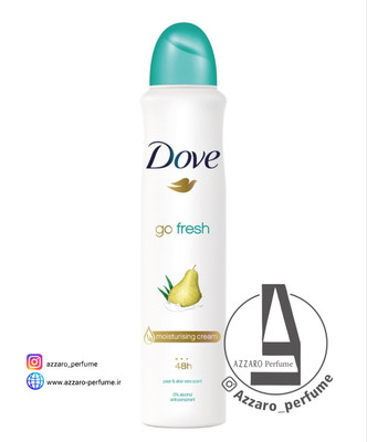 اسپری ضدتعریق گلابی و آلوئه ورای داو Dove Go Fresh Pear حجم 250 میلی لیتر_فروشگاه اینترنتی آرایشی بهداشتی آزارو در شیراز