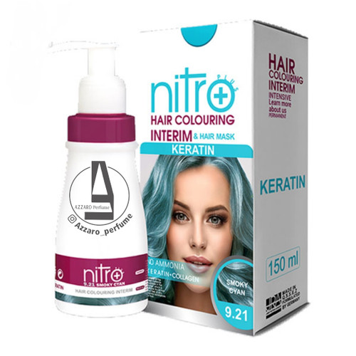 شامپو رنگ مو نیترو پلاس فیروزه ای دودی 9.21 (Smoky Cyan) حجم 150 میلی لیتر بدون آمونیاک-فروشگاه اینترنتی آرایشی بهداشتی آزارو