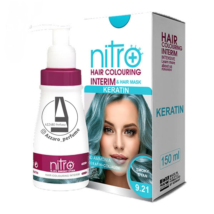 شامپو رنگ مو نیترو پلاس فیروزه ای دودی 9.21 (Smoky Cyan) حجم 150 میلی لیتر بدون آمونیاک-فروشگاه اینترنتی آرایشی بهداشتی آزارو