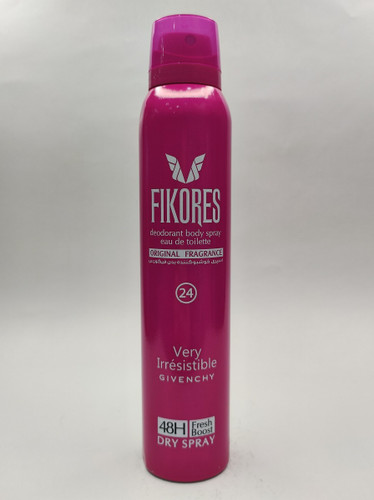 اسپری بدن زنانه فیکورس رایحه جیوانچی وری ایستیبل حجم 200 میل-فروشگاه اینترنتی آرایشی بهداشتی آزارو