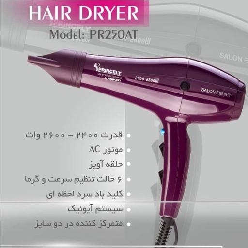 سشوار پرنسلی PR250AT-فروشگاه اینترنتی آرایشی بهداشتی آزارو