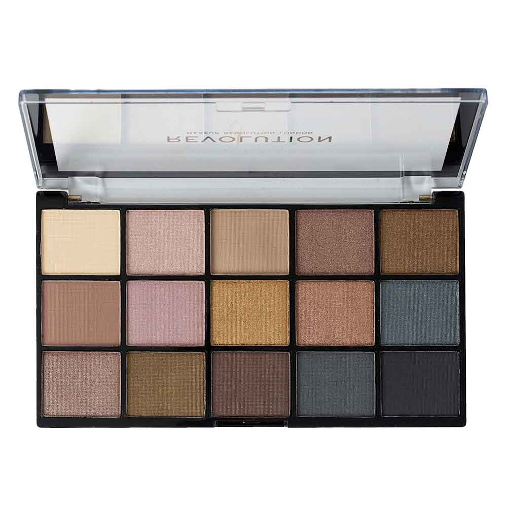 پالت سایه چشم 15 رنگ Smoky Neutral رولوشن