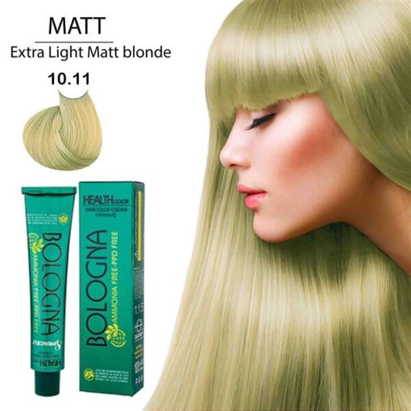 رنگ مو بلونیا بدون آمونیاک شماره 10.11 بلوند پلاتینه زیتونی حجم 100 میل_فروشگاه اینترنتی آرایشی بهداشتی آزارو در شیراز