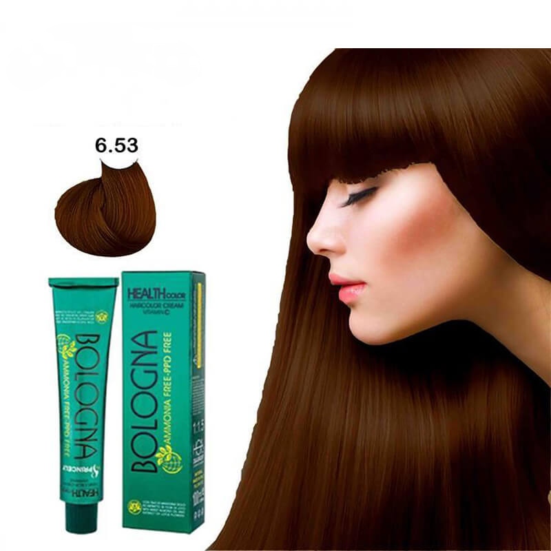 رنگ مو بدون آمونیاک بلونیا100 میل 6.53 بلوند شکلاتی تیره_فروشگاه اینترنتی آرایشی بهداشتی آزارو در شیراز