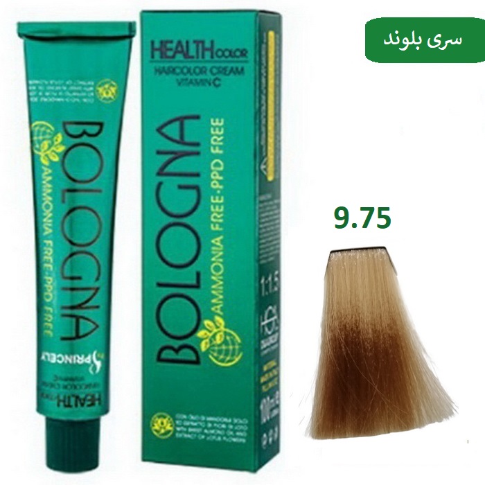 رنگ مو بلونیا بدون آمونیاک سری شکلاتی شماره 9.75 حجم 100 میلی لیتر رنگ بلوند شکلاتی خیلی روشن_فروشگاه اینترنتی آرایشی بهداشتی آزارو در شیراز