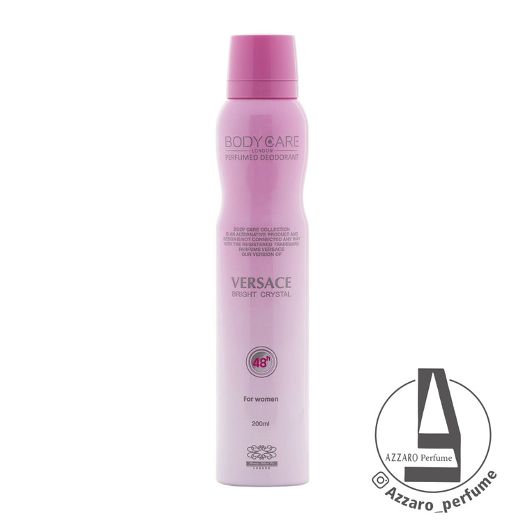 اسپری بدن زنانه بادی کر رایحه ورساچه صورتی حجم 200 میل_فروشگاه اینترنتی آرایشی بهداشتی آزارو در شیراز