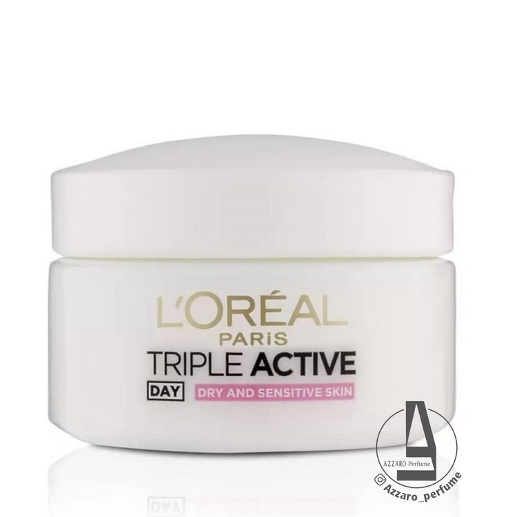 کرم آبرسان روز پوست خشک و حساس لورال مدل Triple Active حجم 50 میل اصل_فروشگاه اینترنتی آرایشی بهداشتی آزارو شیراز