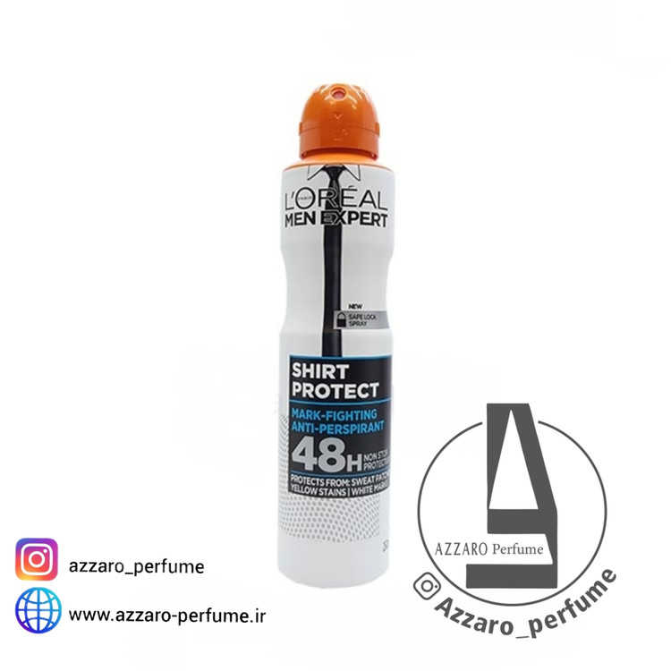 اسپری ضد تعریق مردانه لورال Shirt Protect رایحه خنک و ملایم 250 میل_فروشگاه اینترنتی آرایشی بهداشتی آزارو در شیراز