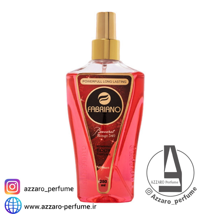 بادی اسپلش زنانه فابریانو مدل باکارات روژ حجم 250 میلی لیتر-فروشگاه اینترنتی آرایشی بهداشتی آزارو 