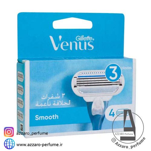 تیغ یدک بانوان ۴ عددی ونوس اسموت برند ژیلت اورجینال-فروشگاه اینترنتی آرایشی بهداشتی آزارو