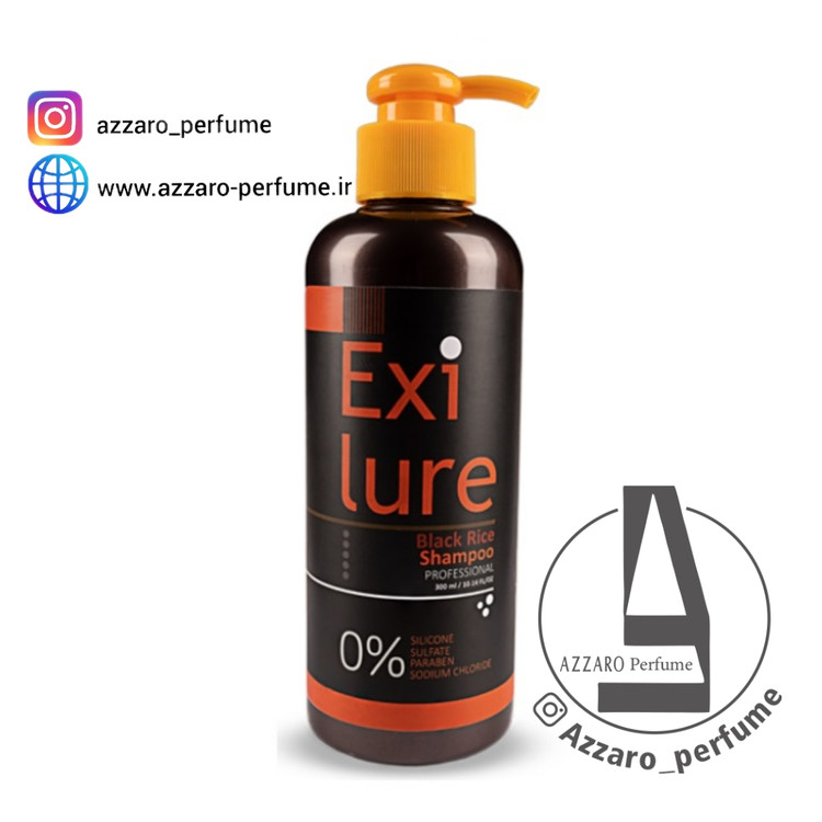شامپو بدون سولفات EXILURE مدل BLACK RICE حجم 300 میل-فروشگاه اینترنتی آرایشی بهداشتی آزارو