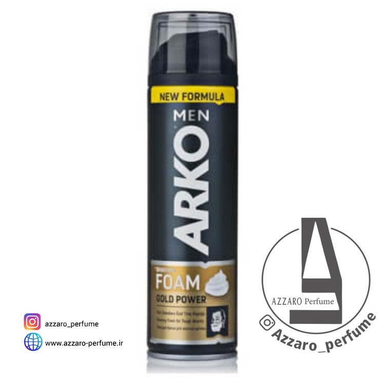 فوم اصلاح آرکو مدل Gold Power حجم ۲۰۰ میل-فروشگاه اینترنتی آرایشی بهداشتی آزارو