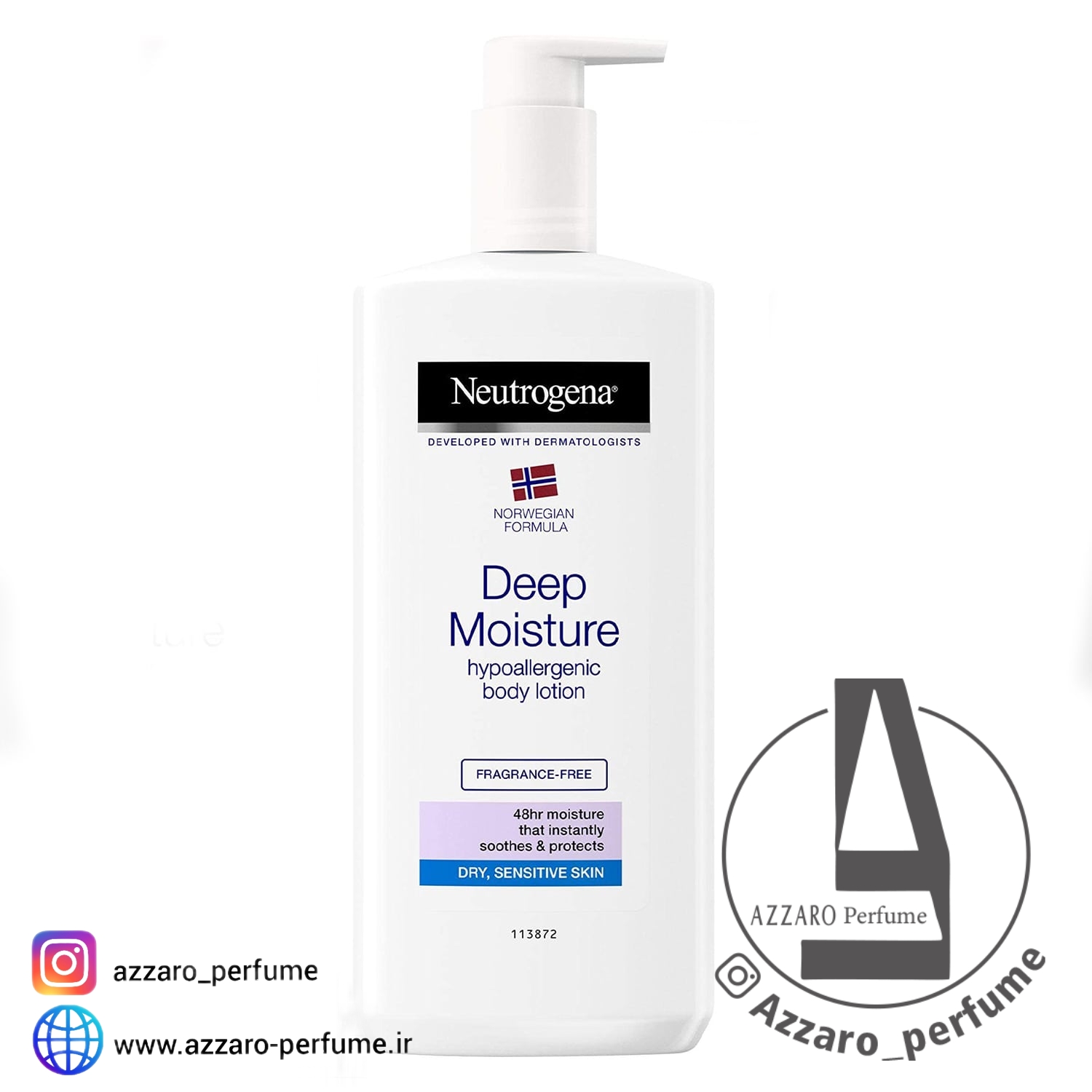 لوسیون بدن Deep Moisture نوتروژینا حجم 400 میل-فروشگاه اینترنتی آرایشی بهداشتی آزارو