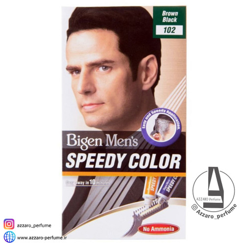 کیت رنگ مو بیگن سری speedy colour مدل brown black شماره 102_فروشگاه اینترنتی آرایشی بهداشتی آزارو در شیراز