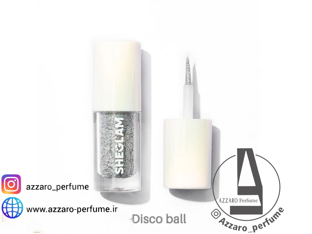 سایه و خط چشم گلیتر مایع شیگلم رنگ نقره ای-فروشگاه اینترنتی آرایشی بهداشتی آزارو