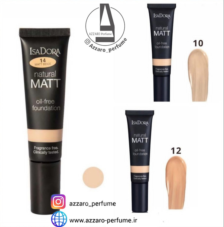 کرم پودر ایزادورا مدل Natural Matt شماره 10 حجم 35 میل-فروشگاه اینترنتی آرایشی بهداشتی آزارو
