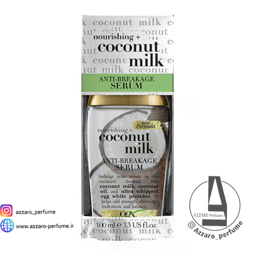 سرم مو ضد شکنندگی و تغذیه کننده شیر نارگیل او جی ایکس حجم 100میل-فروشگاه اینترنتی آرایشی بهداشتی آزارو