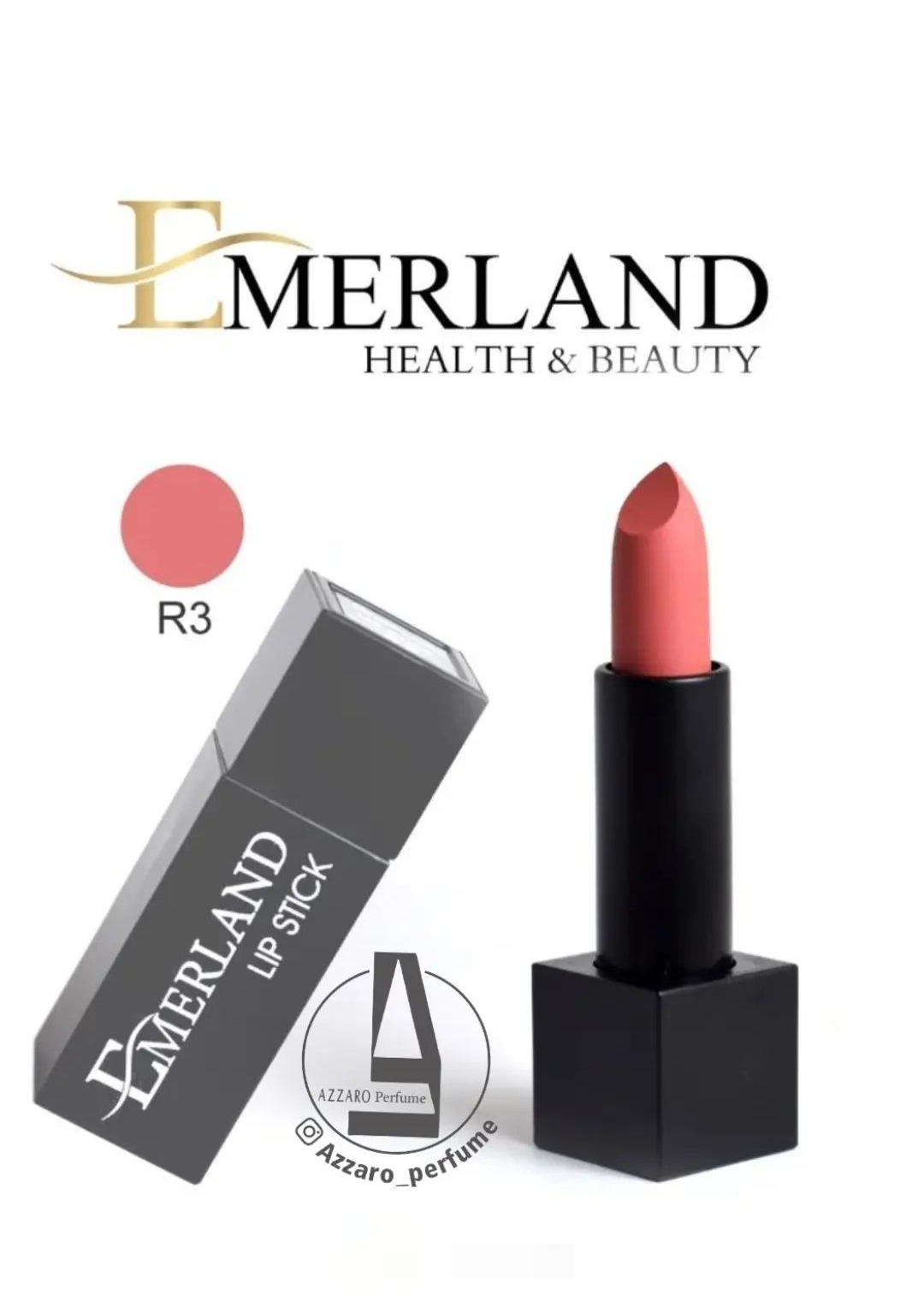 رژ لب جامد مات امرلند شماره R3-فروشگاه اینترنتی آرایشی بهداشتی آزارو