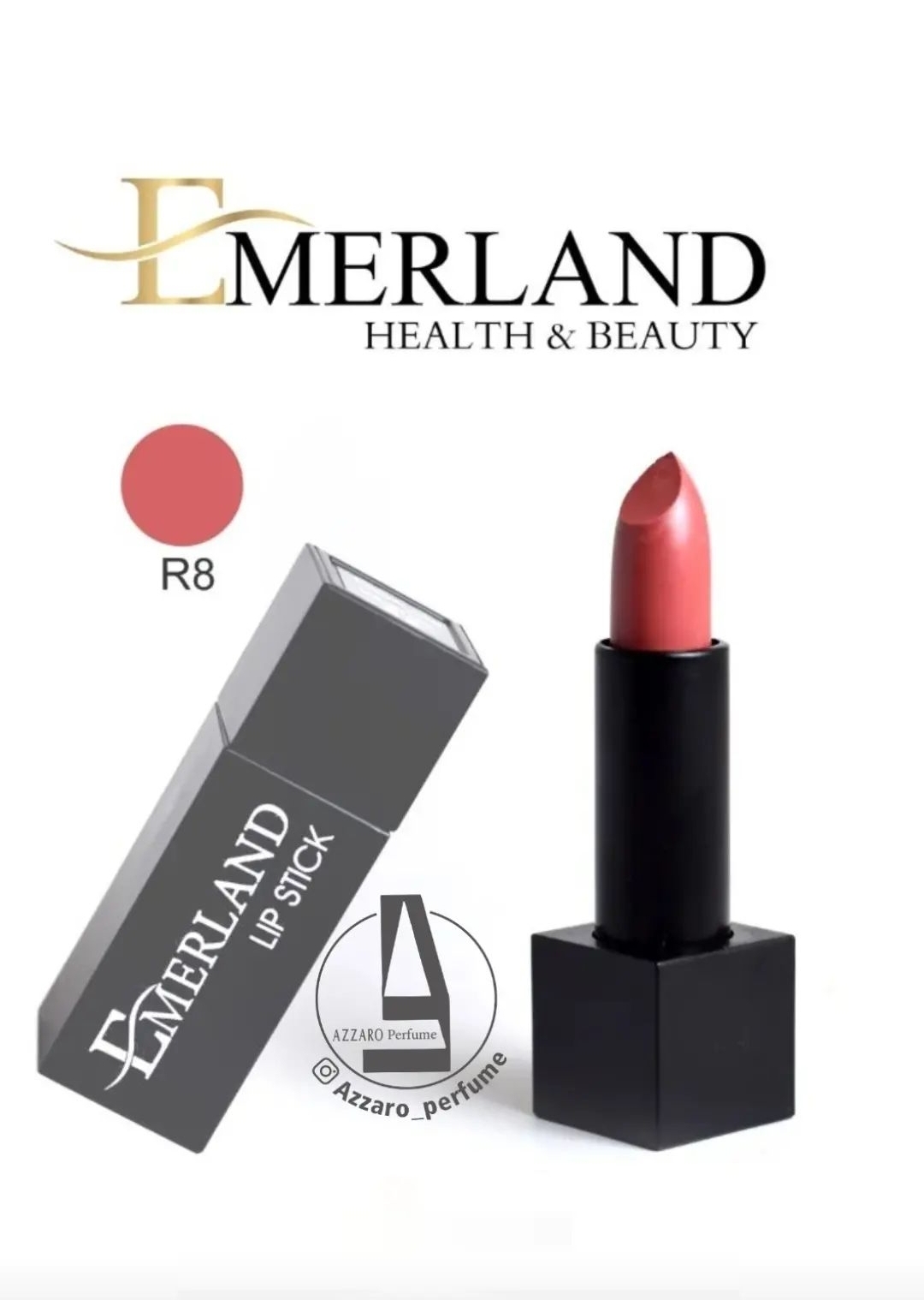 رژ لب جامد مات امرلند شماره R8-فروشگاه اینترنتی آرایشی بهداشتی آزارو