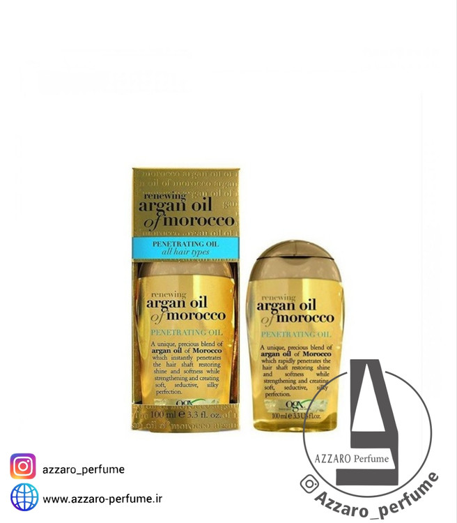 روغن مو آرگان او جی ایکس OGXExtra Penetrating OIl OGX حجم 100 میل-فروشگاه اینترنتی آرایشی بهداشتی آزارو
