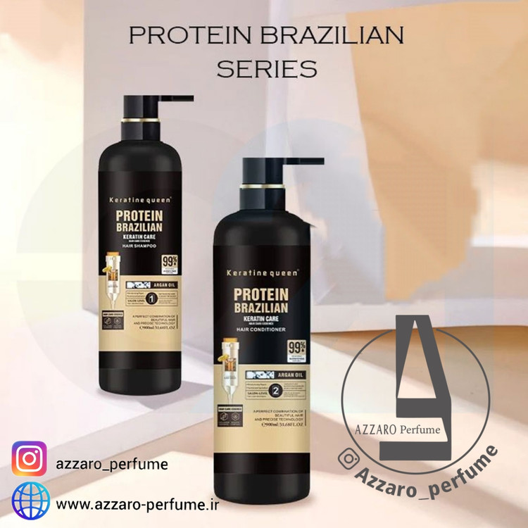شامپو کراتینه و پروتئین برزیلی حجم 900 میل-فروشگاه اینترنتی آرایشی بهداشتی آزارو 