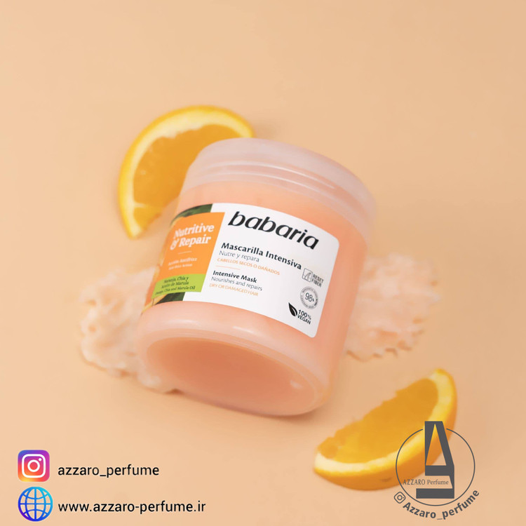 ماسک موی ترمیم کننده و مخصوص موهای آسیب دیده باباریا حجم 400 میل-فروشگاه اینترنتی آرایشی بهداشتی آزارو 