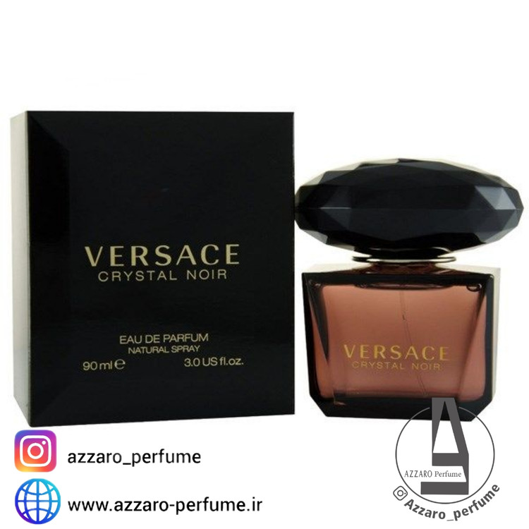 ادکلن زنانه ورساچه مشکی کریستال نویر حجم ۹۰ میل پک قدیم-فروشگاه اینترنتی آرایشی بهداشتی آزارو 