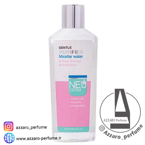 محلول میسلار واتر نئودرم مدل Gentle Purifer حجم 200 میل-فروشگاه اینترنتی آرایشی بهداشتی آزارو