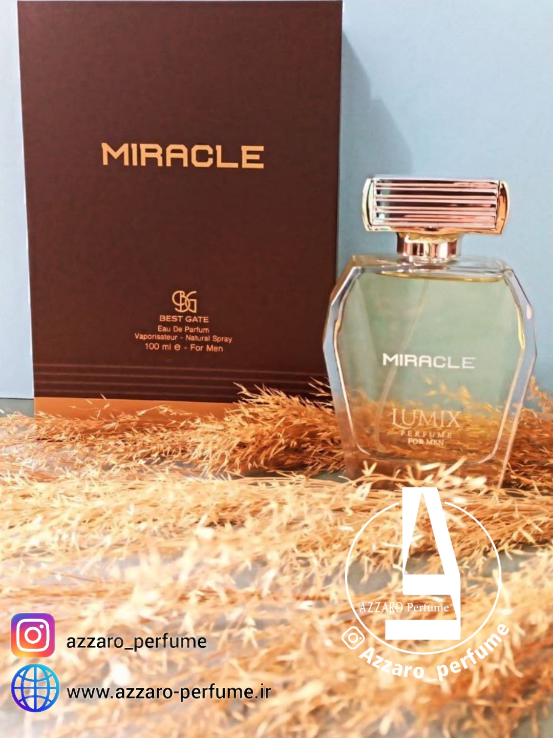 ادکلن مردانه میراکل حجم 100 میل بست گیت-فروشگاه اینترنتی آرایشی و بهداشتی آزارو