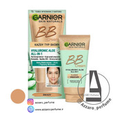 BB کرم گارنیر رنگ مدیوم مدل Hyaloronic Aloe All in One حجم 50 میل-فروشگاه اینترنتی آرایشی بهداشتی آزارو 