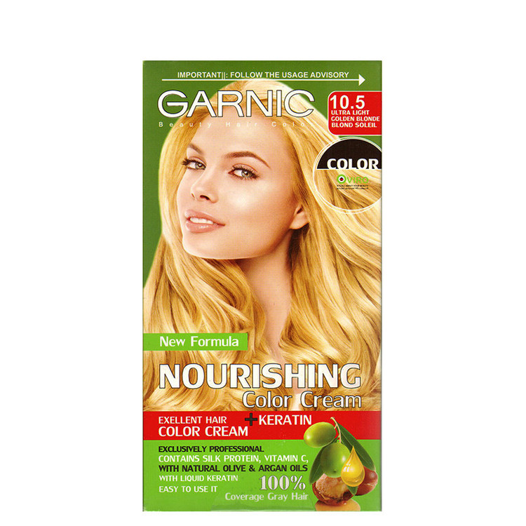 کیت رنگ موی زنانه گارنیک شماره 10.5حجم ۸۰ میل_فروشگاه اینترنتی آرایشی بهداشتی آزارو در شیراز