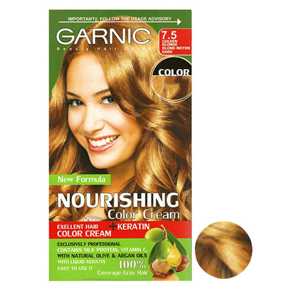 کیت رنگ مو گارنیک شماره 7.5 رنگ بلوند طلایی حجم 80 میل_فروشگاه اینترنتی آرایشی بهداشتی آزارو در شیراز 