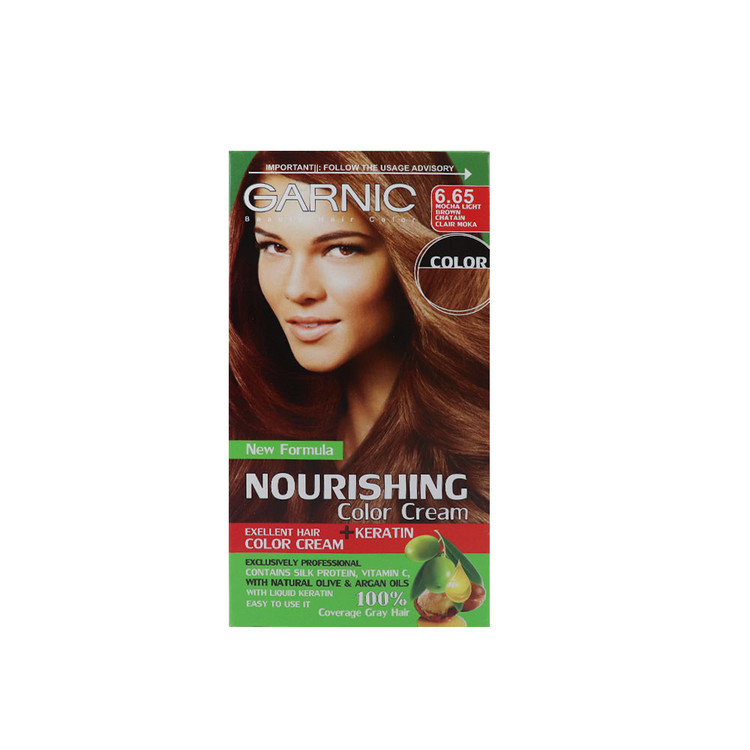 کیت رنگ مو مغذی زنانه گارنیک شماره 6.65-فروشگاه اینترنتی آرایشی بهداشتی آزارو 