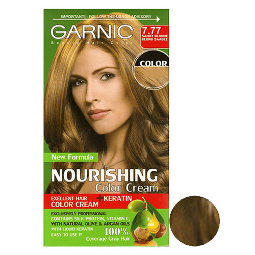 کیت رنگ مو گارنیک شماره 7.77 بلوند شنی حجم 80 میل_فروشگاه اینترنتی آرایشی بهداشتی آزارو در شیراز