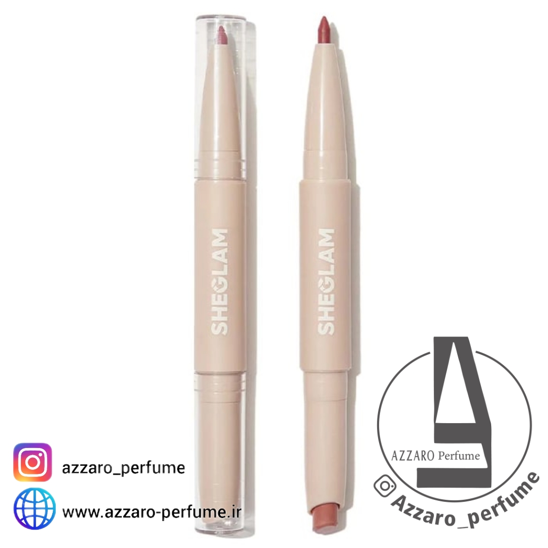 رژلب و خط لب دو سر شیگلم SHEGLAM رنگ Praline Pie_فروشگاه اینترنتی آرایشی بهداشتی آزارو در شیراز