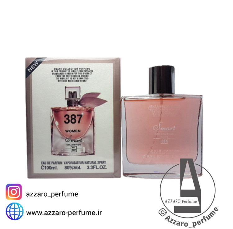 ادکلن زنانه اسمارت کالکشن شماره ۳۸۷ رایحه لانکوم لا ویه است بلا حجم۱۰۰ میل-فروشگاه اینترنتی آرایشی بهداشتی آزارو در شیراز