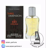 ادکلن مردانه تق هرمس برند ریو کالکشن مدل ریو تری دیمنشن Rio Three Dimension حجم 20 میل