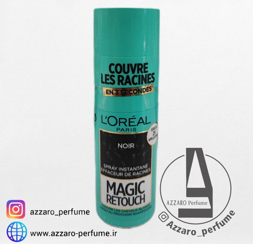 اسپری رنگ (کانسیلر) ریشه مو لورال مدل Magic Retouch رنگ noir مشکی حجم 75 میل