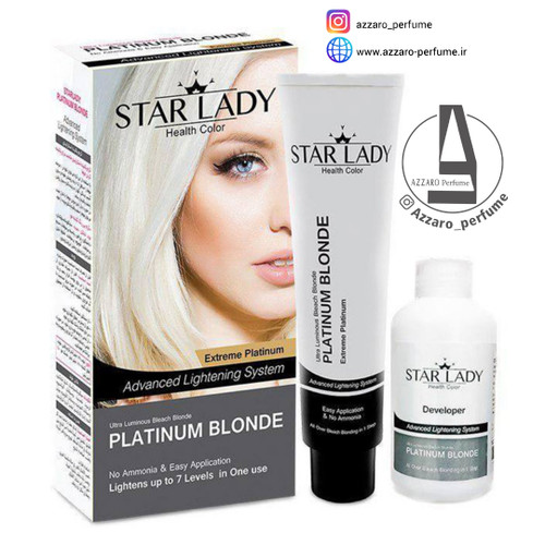 کرم پلاتینه استار لیدی مناسب پلاتینه کردن موها -فروشگاه اینترنتی آرایشی بهداشتی آزارو در شیراز