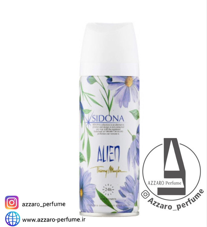 اسپری دئودورانت زنانه سیدونا مدل Alien حجم 200میل_فروشگاه اینترنتی آرایشی بهداشتی آزارو در شیراز