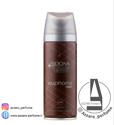 اسپری دئودورانت سیدونا مردانه مدل ایفوریا Euphoria حجم 200میل-فروشگاه اینترنتی آرایشی بهداشتی آزارو