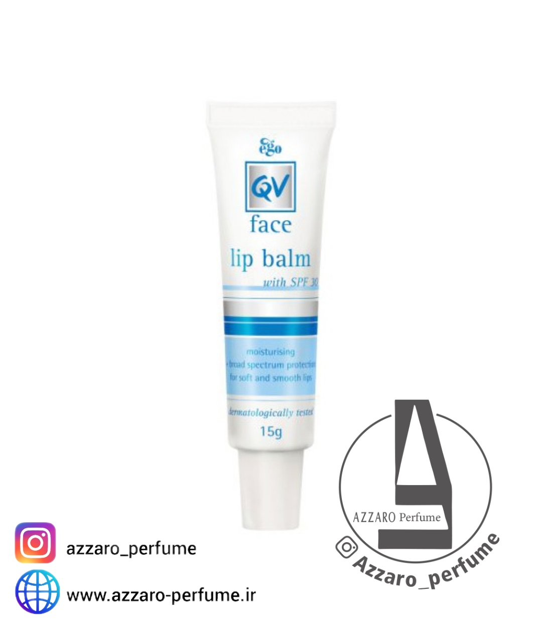 بالم لب QV کیووی SPF 30 وزن 15 گرم-فروشگاه اینترنتی آرایشی و بهداشتی آزارو در شیراز