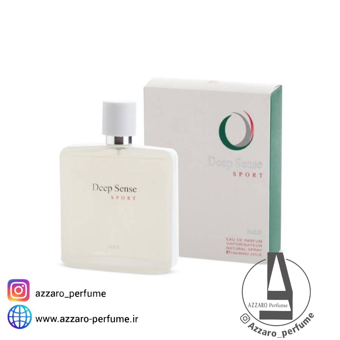 ادکلن مردانه دیپ سنس اسپرت سفید حجم 100 میل-فروشگاه اینترنتی آرایشی بهداشتی آزارو